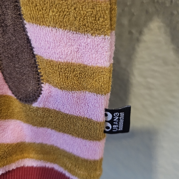 Ubang Babblechat Striped Elephant Hoodie Terry Cotton Size 24M Scandinavian - Picture 3 of 6